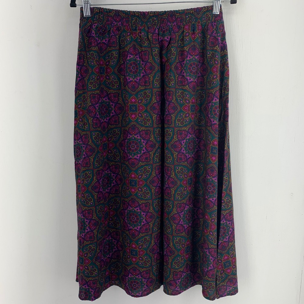 Vintage LeDamor Womens 14 Grannycore Whimsigoth Pull On Midi Skirt Maximalist
